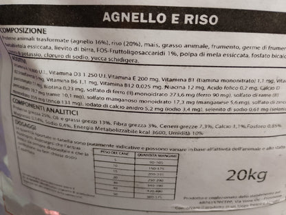 Original Crock Dog Food Agnello e Riso 20kg