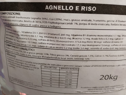 Original Crock Dog Food Agnello e Riso 20kg