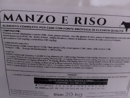 Original Crock Dog Food Manzo e Riso 20kg
