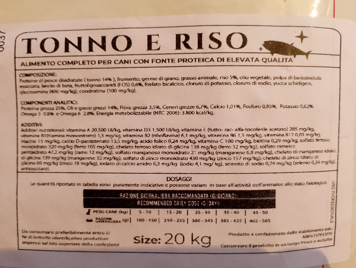 Original Crock Dog Food Tonno e Riso 20kg